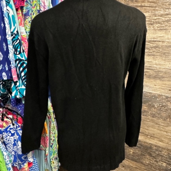 Talbots Elegant Black Cardigan with Button Detail - Picture 5 of 9